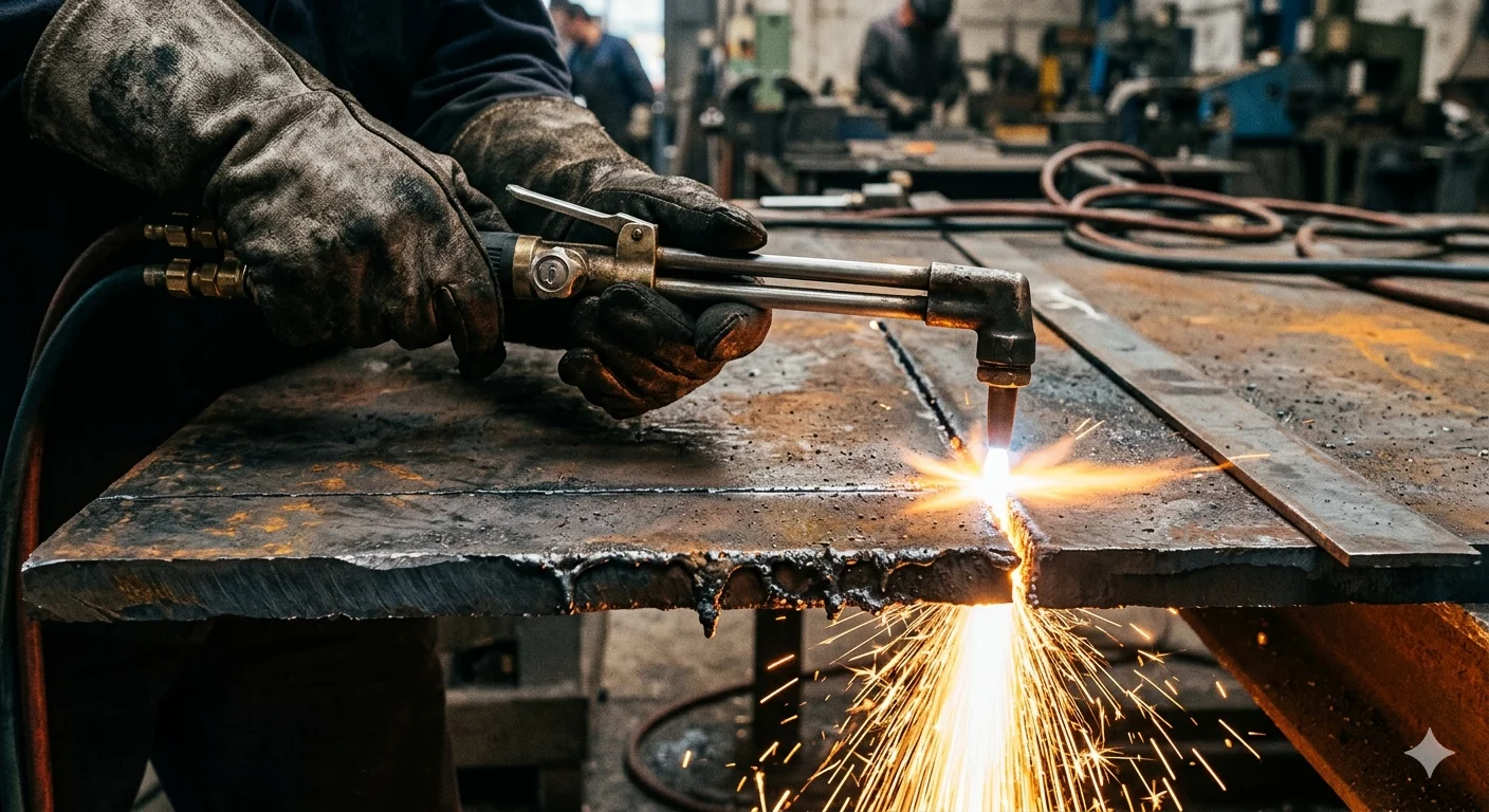 TRABAJADOR REALIZANDO SOLDADURA